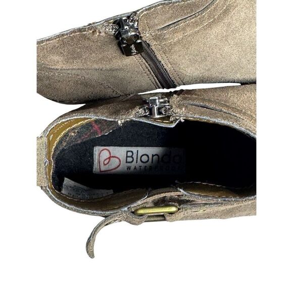 Blondo taupe suede Luca waterproof ankle boots size 7.5 - Picture 5 of 13